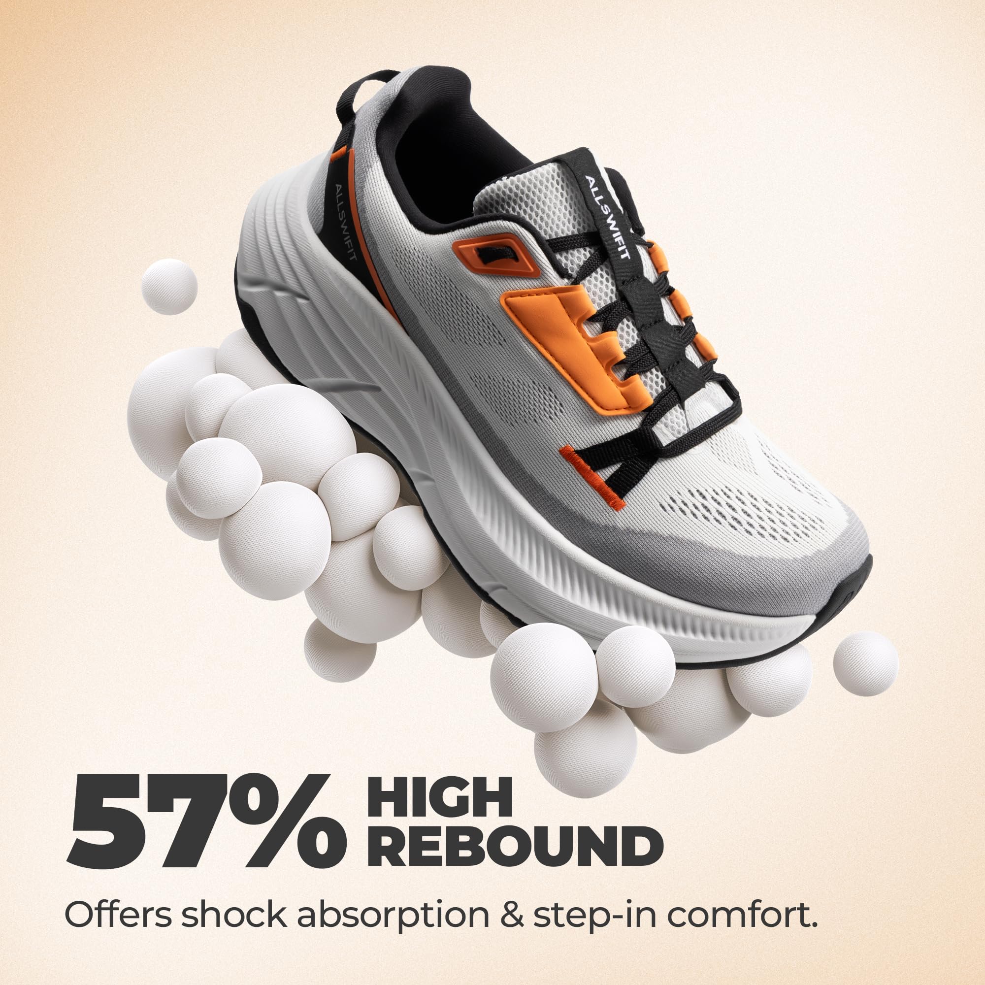 ALLSWIFIT Women's Walking Shoes Cushion Running Tennis Non-Slip Comfortable Workout Gym Athletic Breathable Fashion Sneakers ActiveLite - Image 3