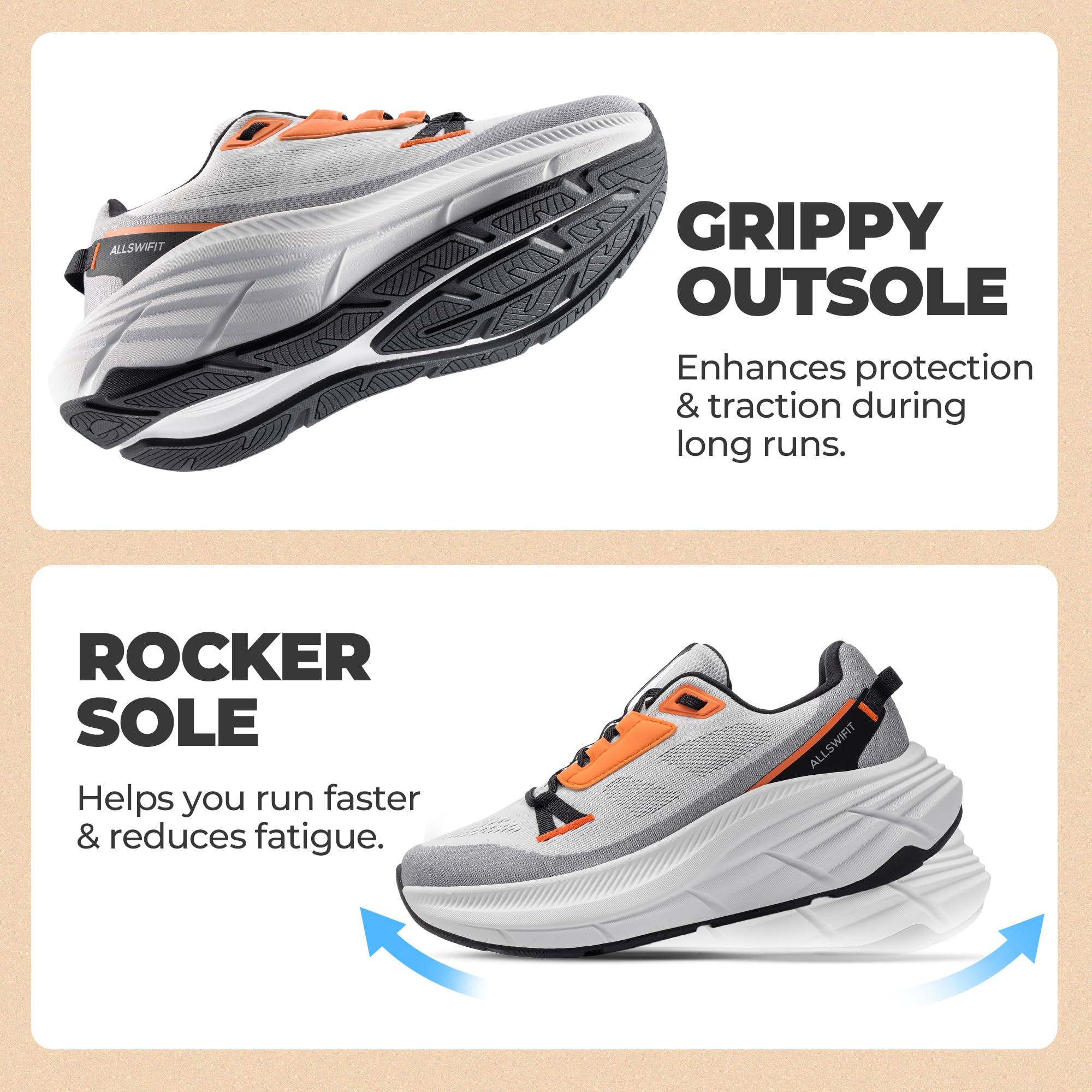 ALLSWIFIT Women's Walking Shoes Cushion Running Tennis Non-Slip Comfortable Workout Gym Athletic Breathable Fashion Sneakers ActiveLite - Image 6