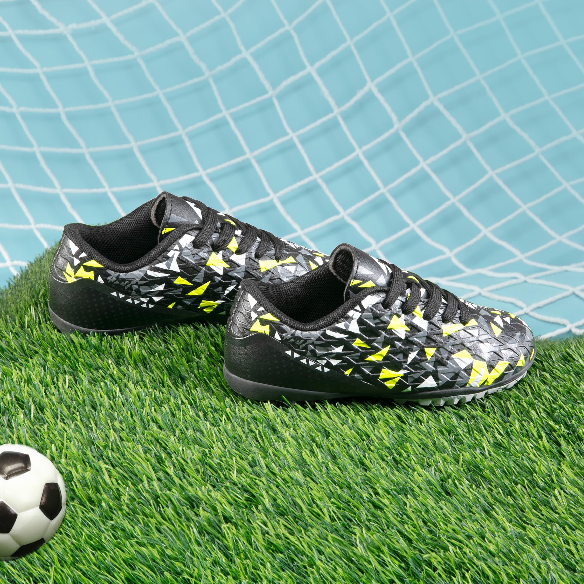 DREAM PAIRS Boys Girls Turf Indoor Soccer Shoes Lace Up Cleats for Little/Big Kid - Image 3