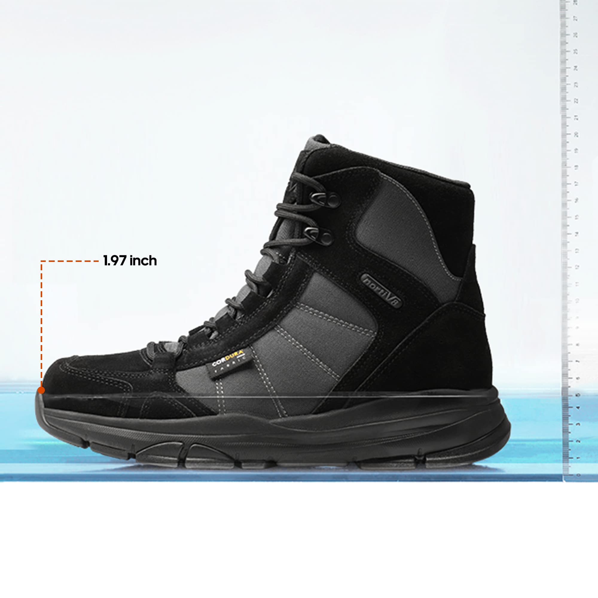 NORTIV 8 Men's Waterproof Lightweight Military Tactical Work Boots Outdoor Hiking Combat Motorcycle Boots - Image 4